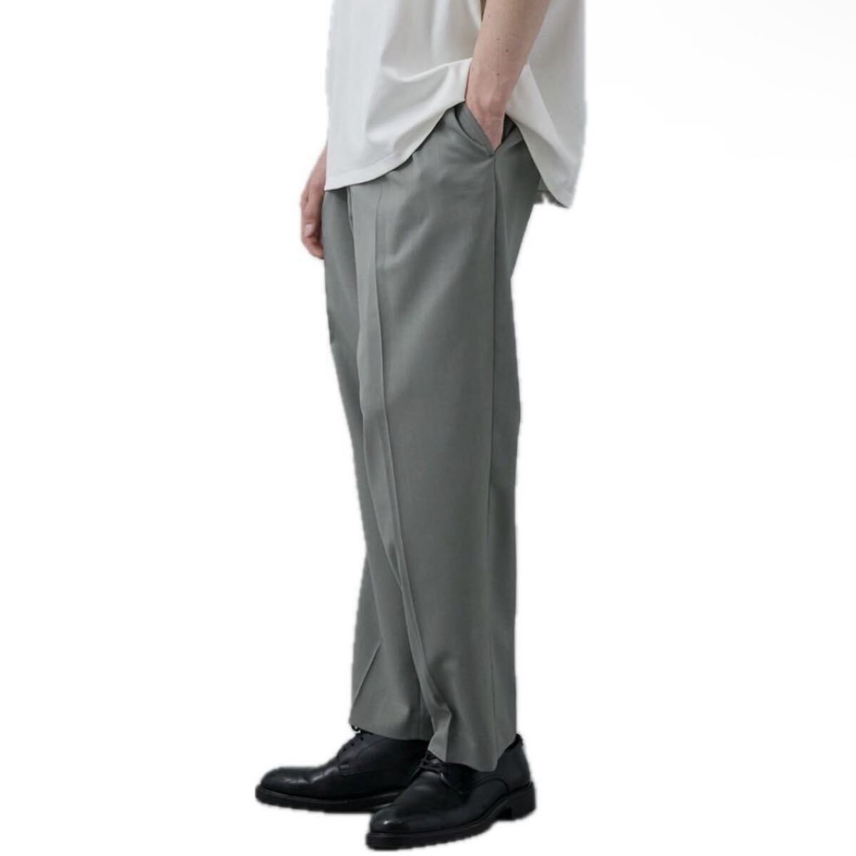 aqua stretch コラボ PUBLICTOKYO スラックス L パンツ パブリックトウキョウ グレー_画像1