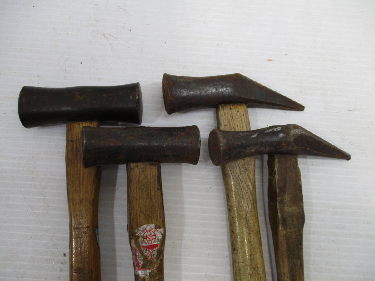 L138大工道具★金鎚、石頭ハンマー、ゴムハンマー、木槌、玄能などまとめて15丁_画像7