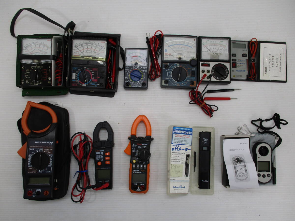 L148測定器★マルチテスタ、クランプメーター、PHメーター、風速計まとめて_画像1