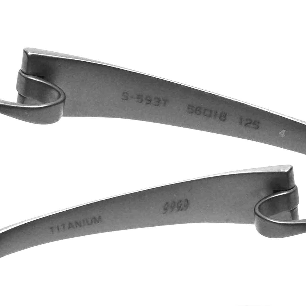 【今回限りの特価】超希少S-593T未使用【新品スモークレンズ付】チタンシャーリング(チタン無垢)① 999.9 フォーナインズ _画像9