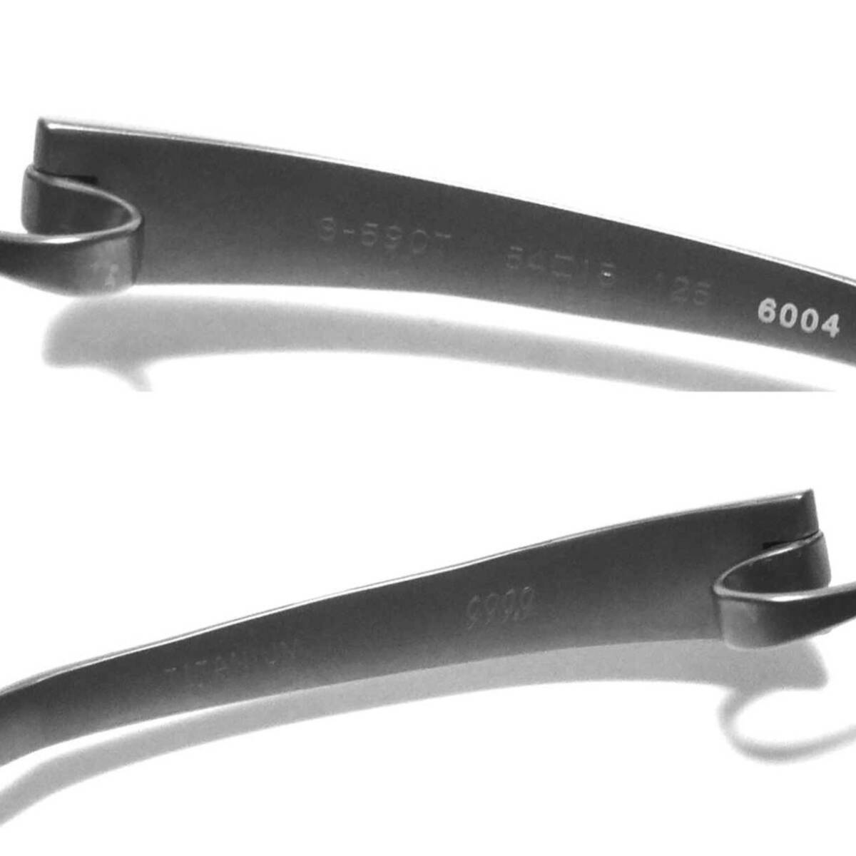 【期間限定特価】超希少S-590T未使用【新品レンズ付】カーキ×チタンシャーリング 999.9 フォーナインズ _画像9