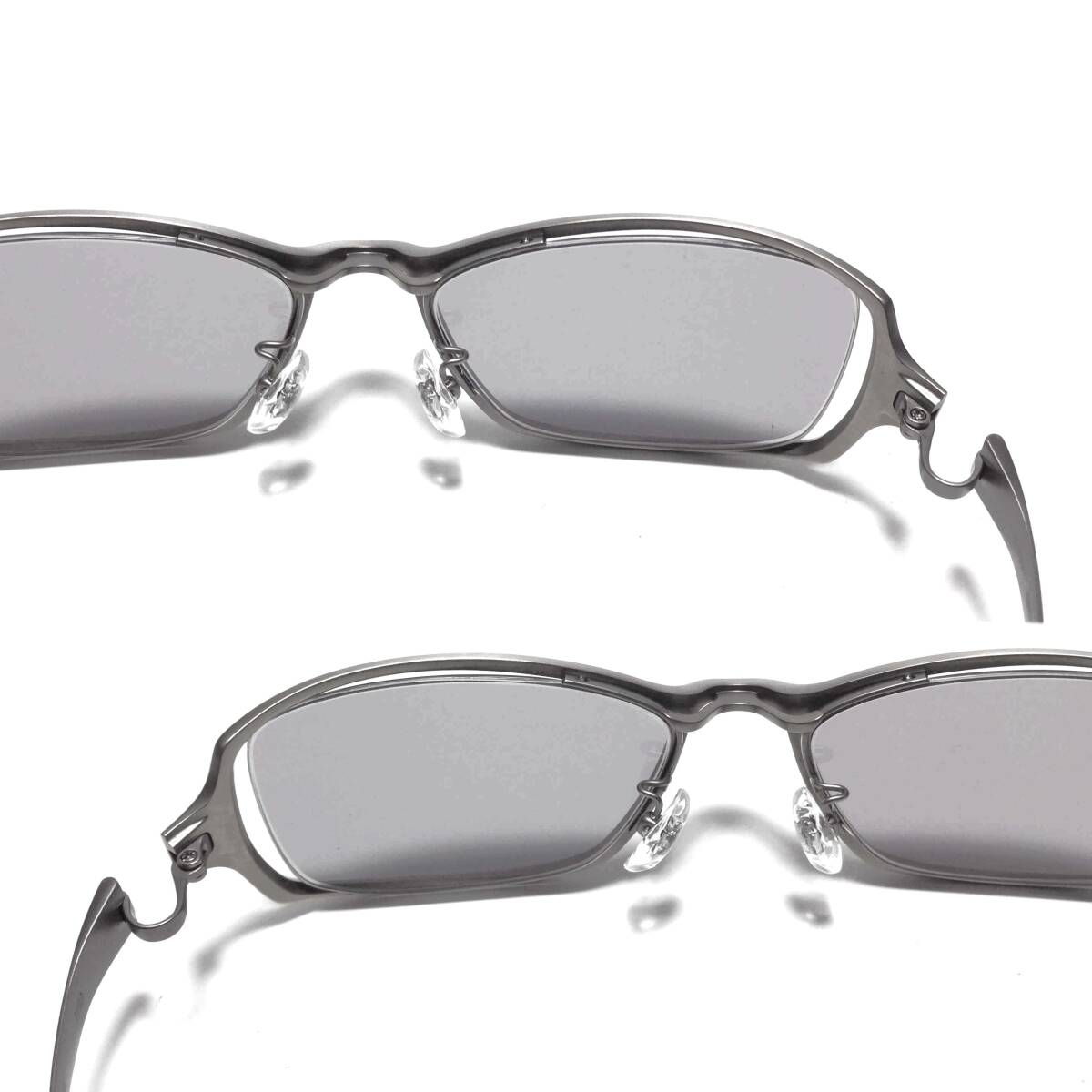 【今回限りの特価】超希少S-593T未使用【新品スモークレンズ付】チタンシャーリング(チタン無垢)① 999.9 フォーナインズ _画像7