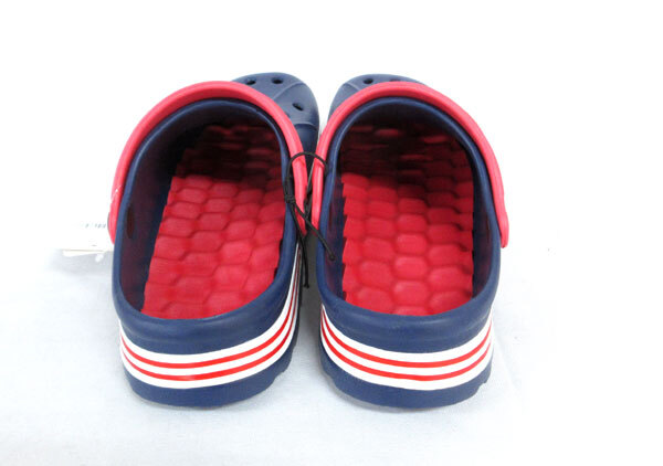 送料300円(税込)■vb004■メンズ FIRST DOWN サンダル M ネイビー/レッド 3足【シンオク】_画像3