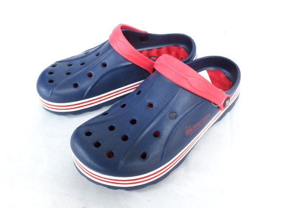 送料300円(税込)■vb004■メンズ FIRST DOWN サンダル M ネイビー/レッド 3足【シンオク】_画像2