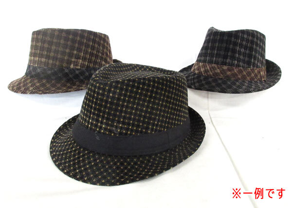 送料300円(税込)■gp679■色柄おまかせ メンズ ハット帽 10点【シンオク】_画像3