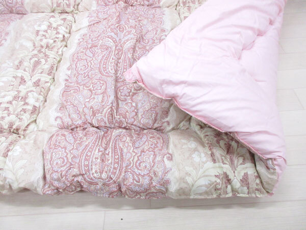 送料300円(税込)■oa235■掛布団 シングル ピンク系 日本製【シンオク】_画像3