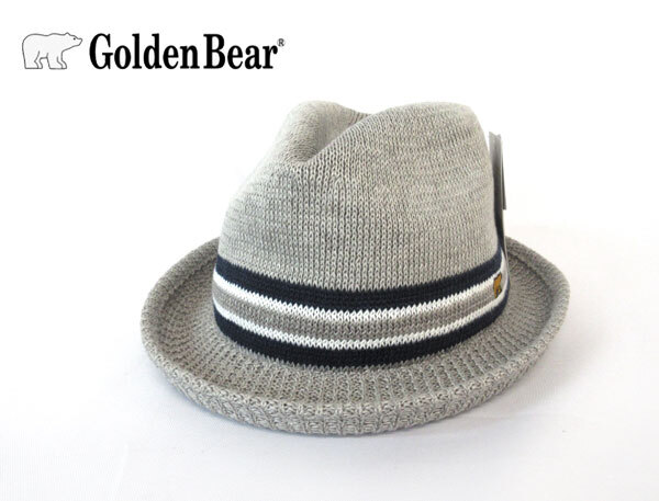送料300円(税込)■vb102■メンズ ゴールデンベア ハット帽(105-727504) 58cm グレー 6580円相当【シンオク】_画像1