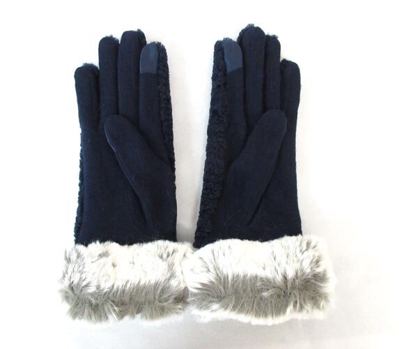  стоимость доставки 300 иен ( включая налог )#ip499# женский Kuroda сенсорная панель соответствует перчатки темно-синий [sin ok ]