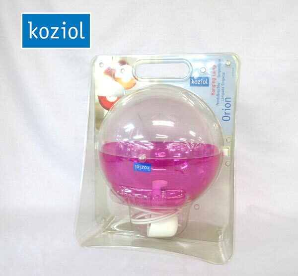 送料300円(税込)■bv231■(1213)Koziol オリオン ハンギングランプ ピンク/クリア ドイツ製【シンオク】_画像1