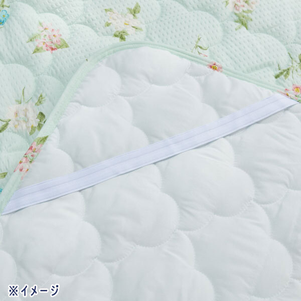 送料300円(税込)■lc130■大津毛織 綿混リップル キルトケット& 敷きパッド2点セット<シングル>ラベンダー 12650円相当【シンオク】_画像7