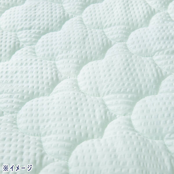 送料300円(税込)■mb119■大津毛織 綿混リップル キルトケット& 敷きパッド2点セット<シングル>ラベンダー 12650円相当【シンオク】_画像4