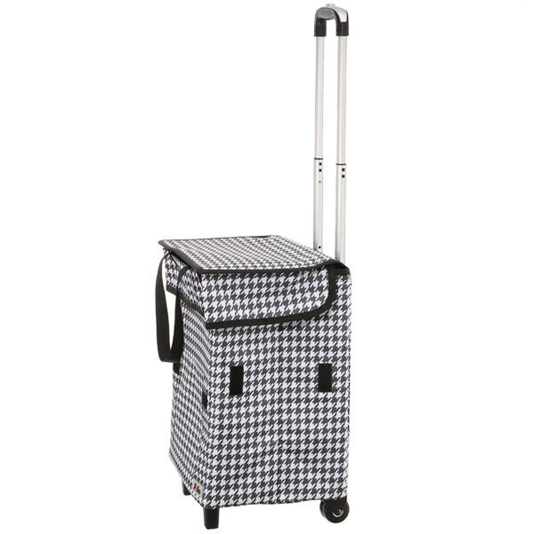 送料300円(税込)■lc015■スマートショッピングカート エッグホルダー付 千鳥格子 11000円相当【シンオク】_画像2