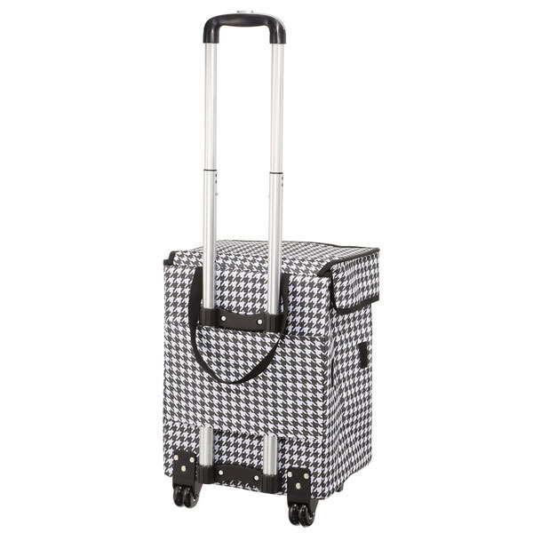 送料300円(税込)■lc015■スマートショッピングカート エッグホルダー付 千鳥格子 11000円相当【シンオク】_画像3