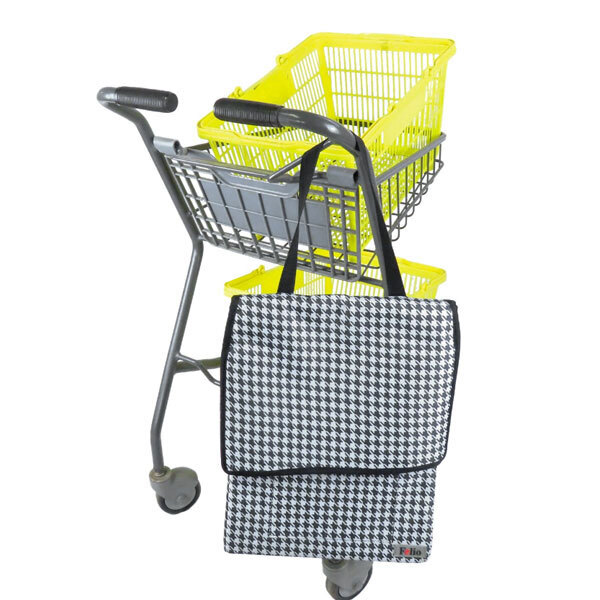 送料300円(税込)■lc015■スマートショッピングカート エッグホルダー付 千鳥格子 11000円相当【シンオク】_画像9
