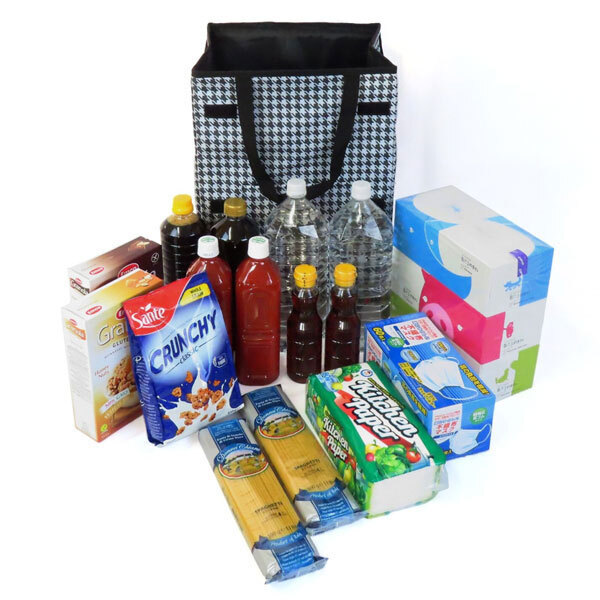 送料300円(税込)■mb061■スマートショッピングカート エッグホルダー付 千鳥格子 11000円相当【シンオク】_画像10