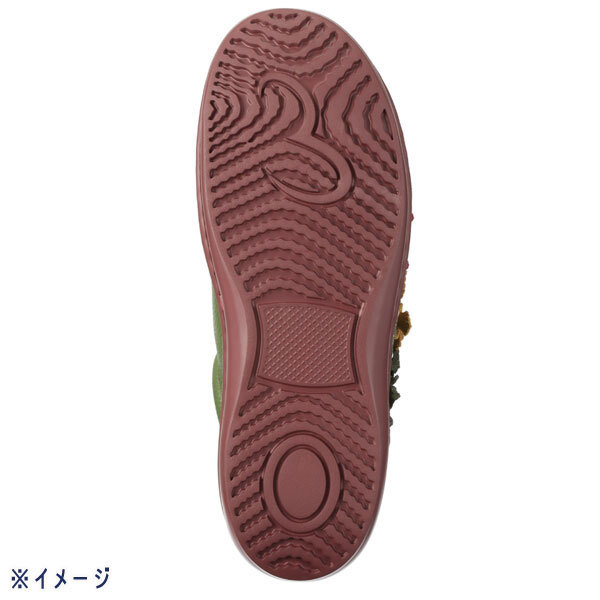 送料300円(税込)■mb253■エスタシオン 牛革シュリンク型押し 軽量ゴムレースシューズ M/23-23.5cm相当 18700円相当【シンオク】_画像5