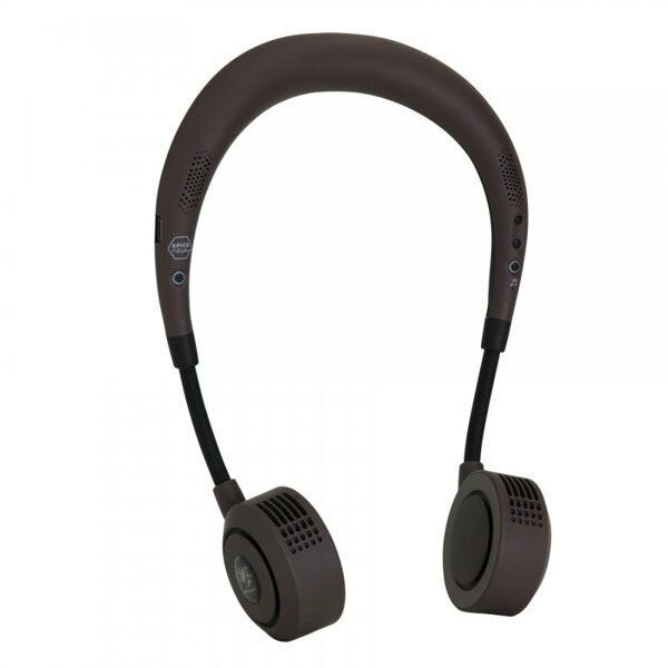 送料300円(税込)■sd311■スパイス ダブルファン ハンズフリー with コールレシーバー Bluetooth 通話可能 首掛扇風機 3点【シンオク】_画像2