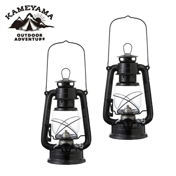 送料300円(税込)■hb121■カメヤマ オイルランタン ロゴ入り(SJ574-00-00BK) 2点【シンオク】_画像1