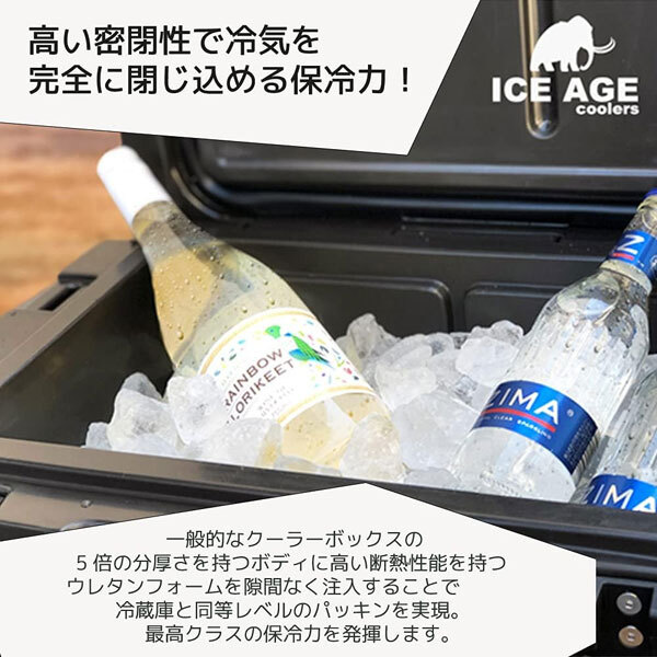 送料300円(税込)■hb182■ICE AGE クーラーボックス 20QT 18.9L(ILC020CHC) チャコール 33000円相当【シンオク】_画像6