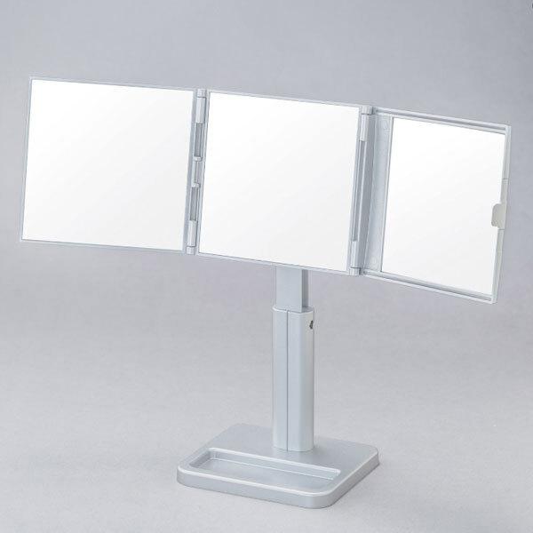 送料300円(税込)■mb107■ナピュア スタイリング スタンドミラー シルバー 日本製 8250円相当【シンオク】_画像2