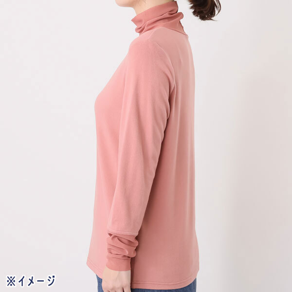 送料300円(税込)■pf591■スタイル・ラヴィー チュールアクセント なめらかプルオーバー 7号 オフベージュ【シンオク】_画像3