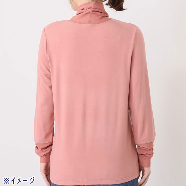 送料300円(税込)■pf591■スタイル・ラヴィー チュールアクセント なめらかプルオーバー 7号 オフベージュ【シンオク】_画像4