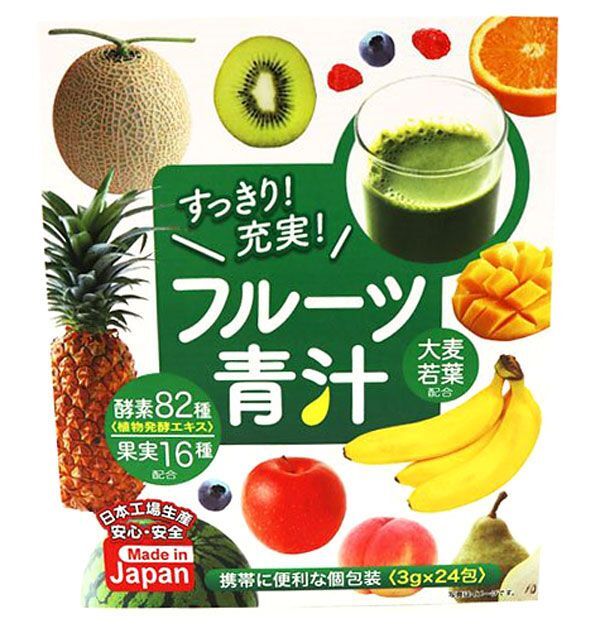 送料300円(税込)■ic884■◎すっきり充実 フルーツ青汁(3g×24包)　12箱【シンオク】_画像2