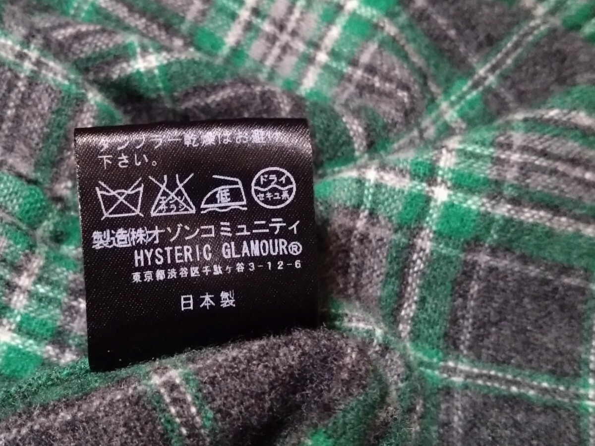 HYSTERIC GLAMOUR ヒステリックグラマー 長袖ウールジャケット M チェック柄_画像5