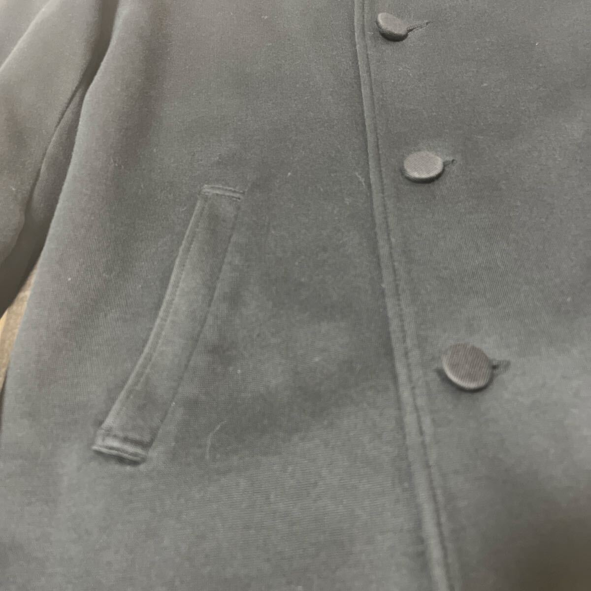 【日本製】agnes b homme スウェット コート ジャケット アニエスb オム アニエスベー ブラック 黒 カバーオール 牛革 メンズ ヴィンテージ_画像5