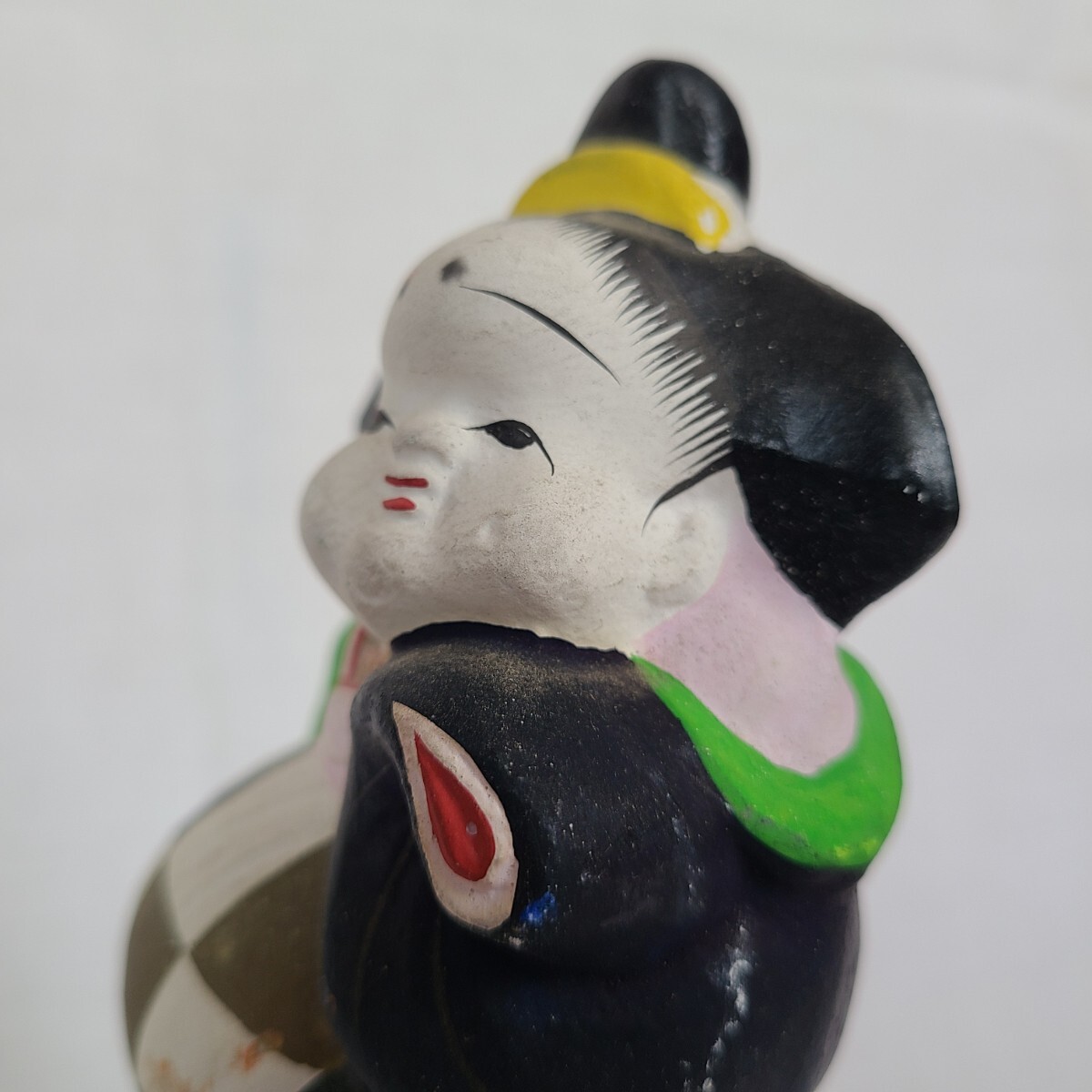 46☆ 郷土人形 伏見人形 大西重太郎 ( 丹嘉 ) お多福 お福 高さ約16.5cm 縁起物 商売繁盛 玩具 民芸品 郷土玩具 置物 コレクター放出品 _画像4