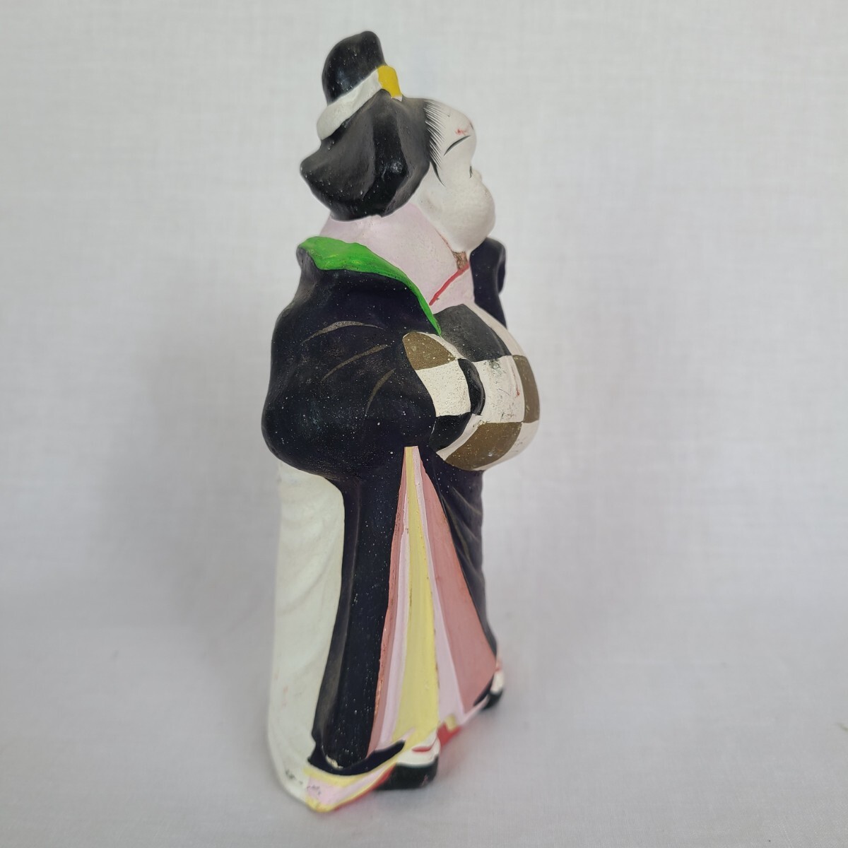 46☆ 郷土人形 伏見人形 大西重太郎 ( 丹嘉 ) お多福 お福 高さ約16.5cm 縁起物 商売繁盛 玩具 民芸品 郷土玩具 置物 コレクター放出品 _画像6