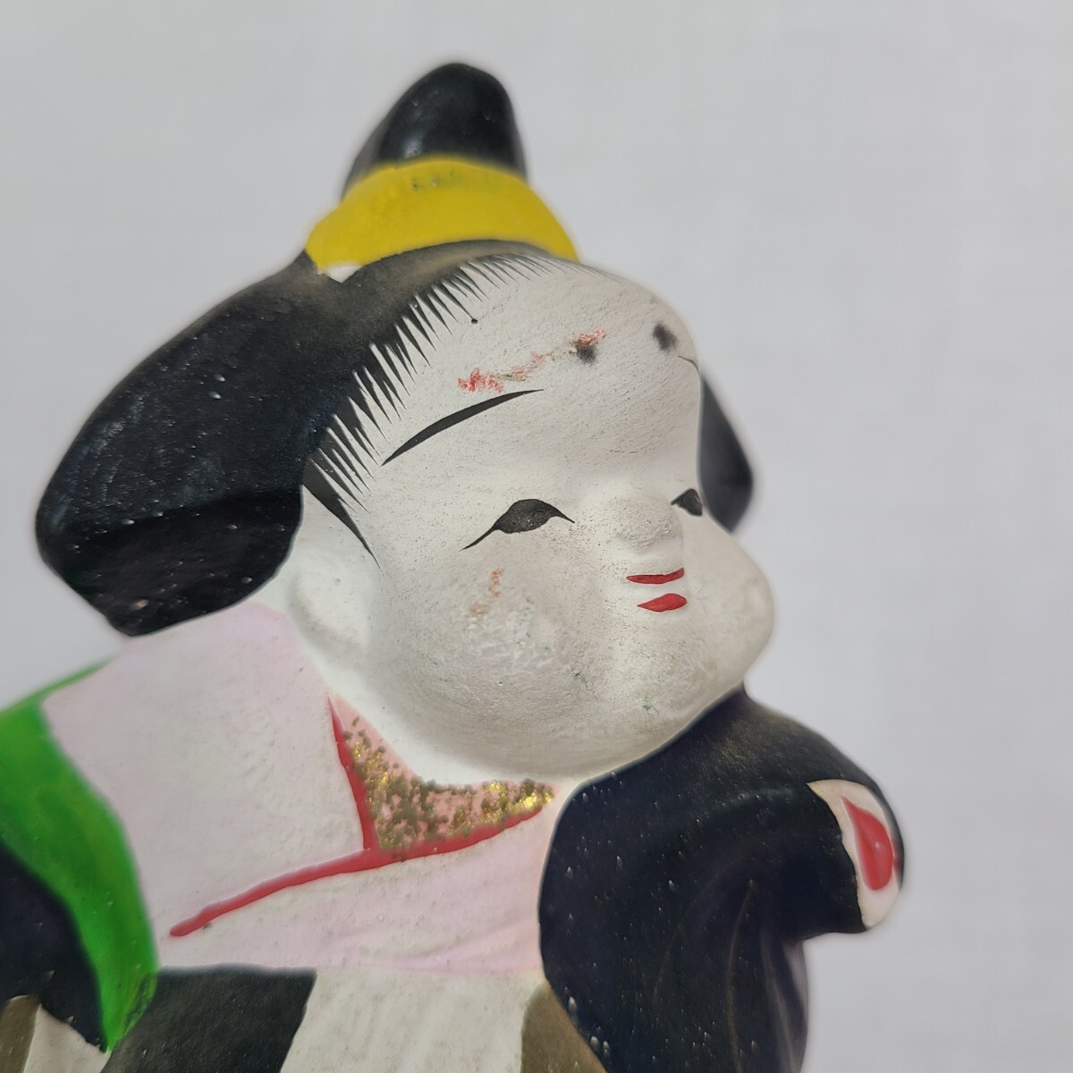 46☆ 郷土人形 伏見人形 大西重太郎 ( 丹嘉 ) お多福 お福 高さ約16.5cm 縁起物 商売繁盛 玩具 民芸品 郷土玩具 置物 コレクター放出品 _画像8