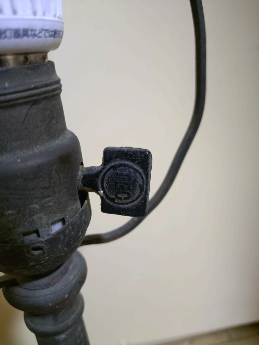 大理石 台座 大正昭和初期 電気スタンド 卓上ランプ 国産 レトロ_画像5