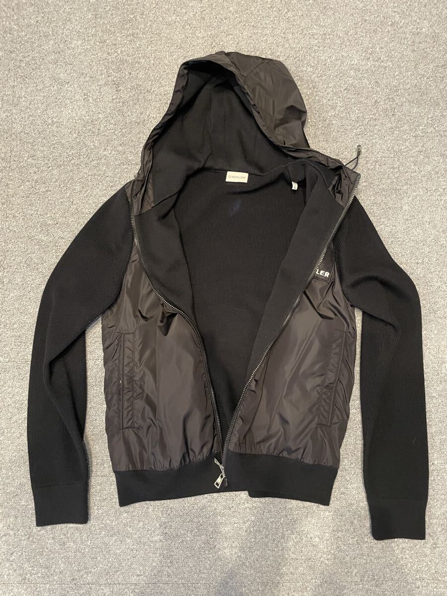 美品 MONCLER モンクレール パーカー ブラック サイズL 正規品_画像2