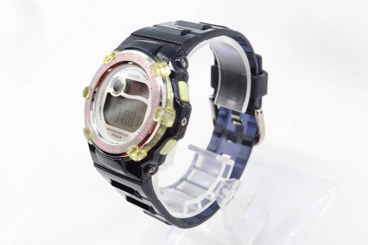 【W277-1】動作品 電池交換済 CASIO Baby-G カシオ ベイビージー イルクジラ モデル デジタル 腕時計 BG-3000K ラバーベルト レディース_画像2