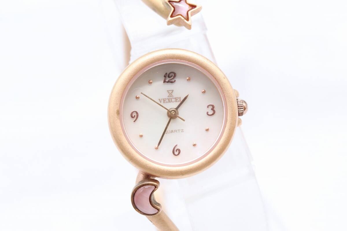 [W279-3] рабочий товар батарейка заменен VEXCELvek cell звезда месяц браслет часы наручные часы 0Y048 женский [ стоимость доставки единый по всей стране 185 иен ]