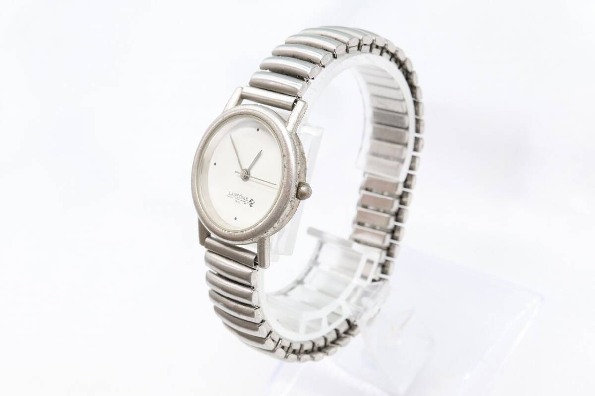 【W280-16】動作品 電池交換済 LANCOME PARIS ランコム 腕時計 蛇腹ベルト レディース【送料全国一律185円】_画像2