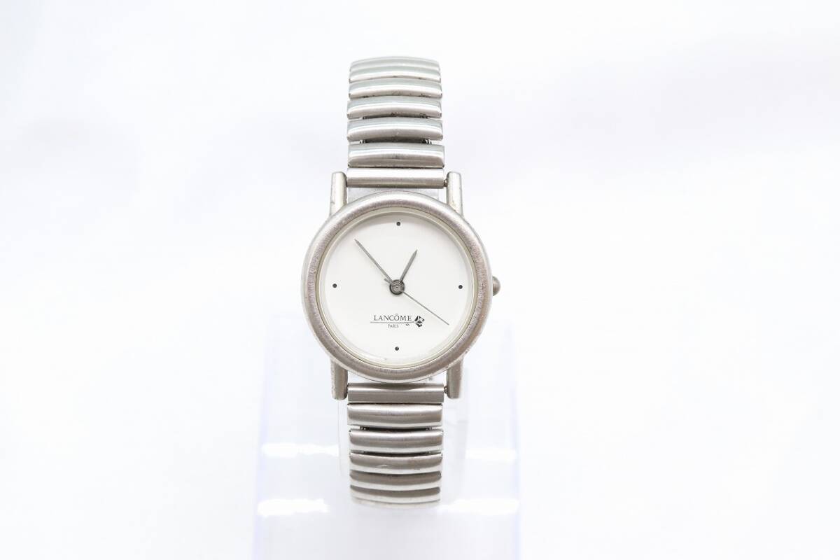 【W280-16】動作品 電池交換済 LANCOME PARIS ランコム 腕時計 蛇腹ベルト レディース【送料全国一律185円】_画像4