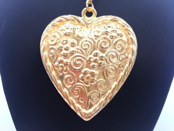  колье подвеска 925 Silver в форме сердечка Tang . узор ala Beth k цветок длинный Circle цепь / Gold / перевод иметь /1 иен старт /AY