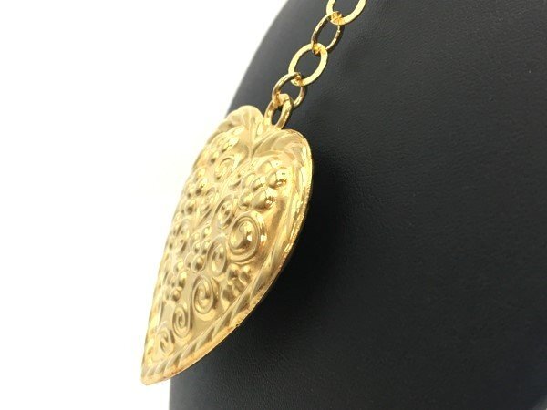  колье подвеска 925 Silver в форме сердечка Tang . узор ala Beth k цветок длинный Circle цепь / Gold / перевод иметь /1 иен старт /AY