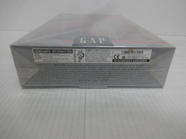 バービー Barbie GAP 1997 Mattel 未開封 未使用品 デッドストック 綺麗です。_画像7