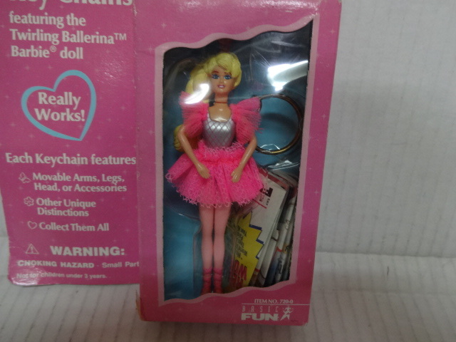 バービー Barbie キーチェーン キーホルダー 　②　未使用品 デッドストック 台紙にイタミオあります。_画像2