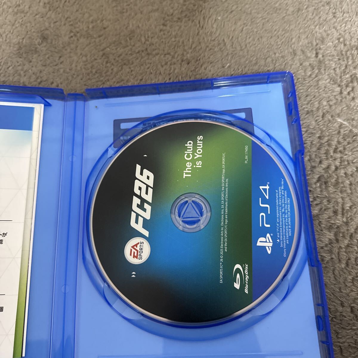 PS4 ゲームソフト FC26 初回限定版コード未使用 開封済み_画像3