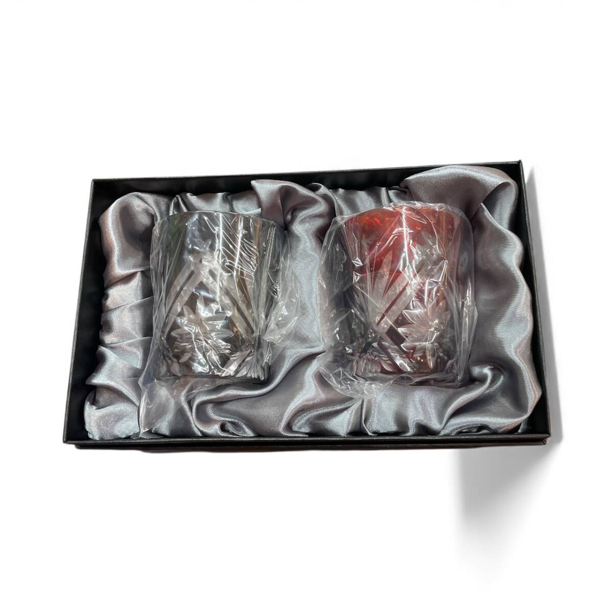 未使用！◆Raccolta Moderna ラコルタモデルナ ガラス 切子 ペアグラス 紙箱◆_画像2