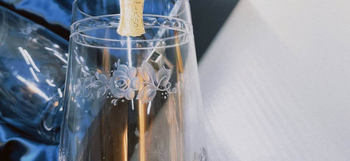 ◆松坂屋 購入◆未使用！◆シール付き！◆Meissen Meissener Bleikristall グラス◆ペア◆　コップ　マイセン　クリスタル_画像2