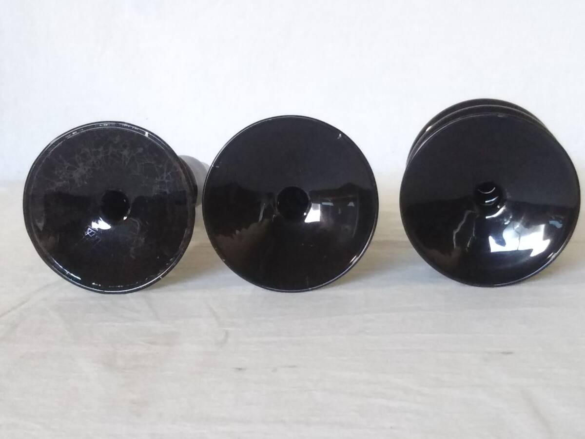 ★キャンドルホルダー 3点セット 黒 ブラック キャンドルスタンド ろうそく立て 現状渡し_画像6
