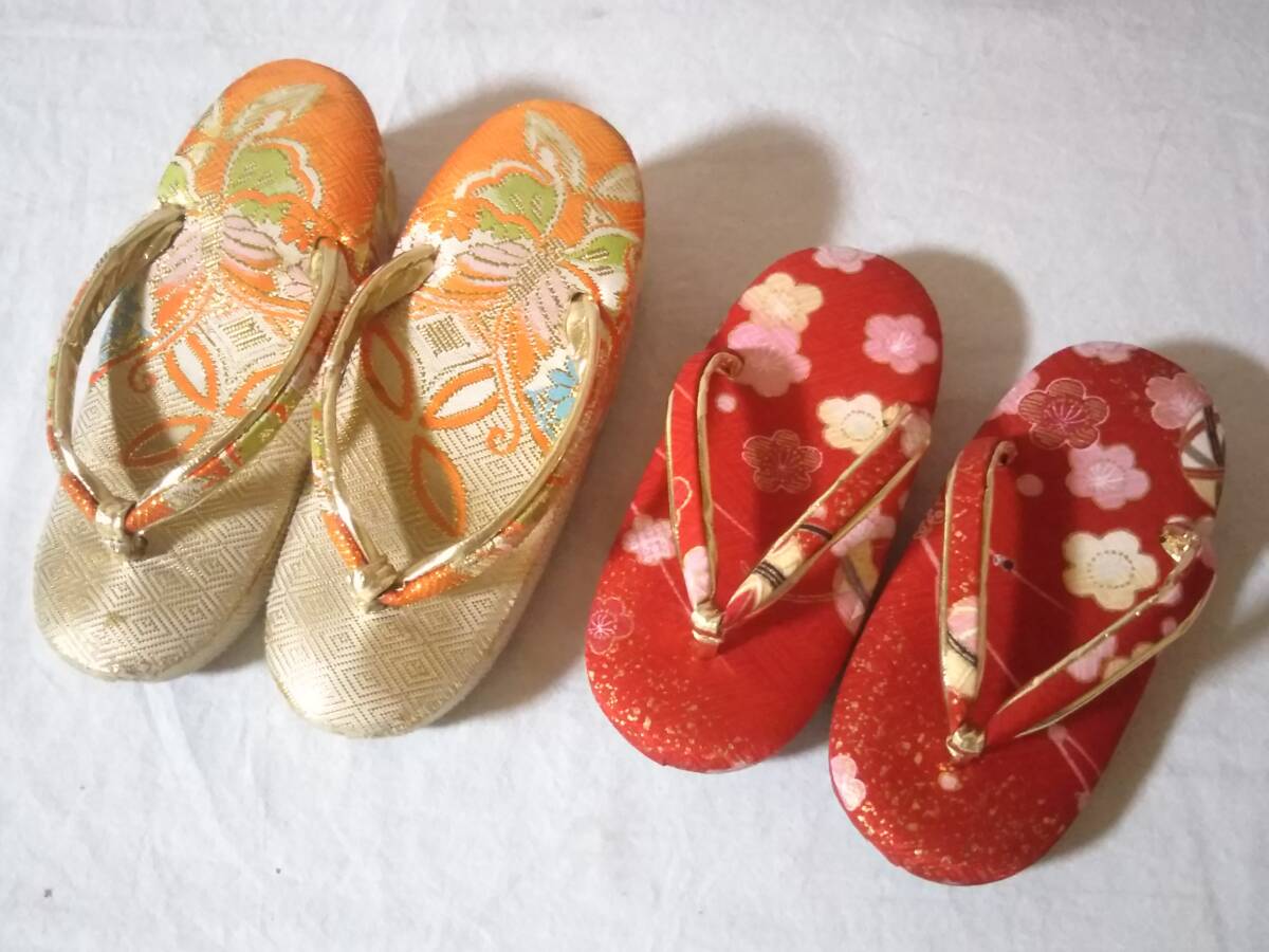 ★和装小物★七五三 女の子 草履 バッグ 帯締め はこせこ 扇子 髪飾り 結び帯 セット 現状渡し_画像8