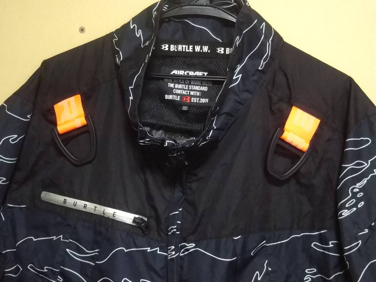 ★空調服/服のみ★BURTLE バートル AIRCRAFT エアークラフト 半袖 XL 黒 ブラック フード欠品 現状渡し_画像4