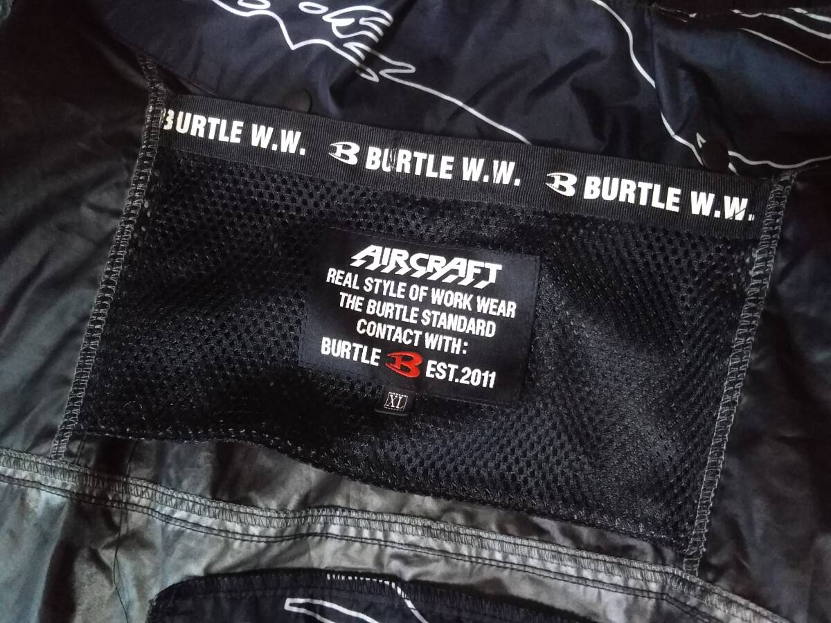 ★空調服/服のみ★BURTLE バートル AIRCRAFT エアークラフト 半袖 XL 黒 ブラック フード欠品 現状渡し_画像7