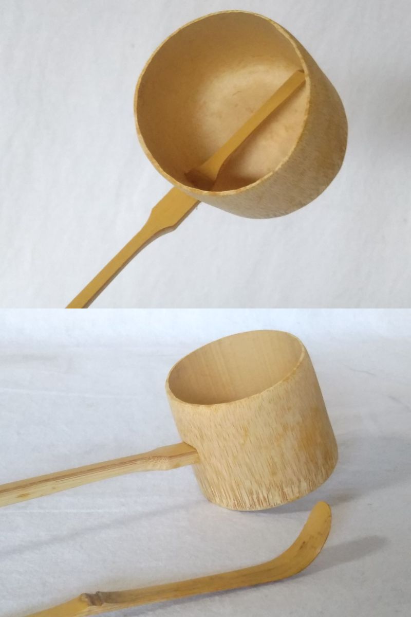 ★茶道具★茶器 茶碗 水差し 水指 茶杓 柄杓 袱紗 ふくさ 茶巾 木箱付き 現状渡し_画像7